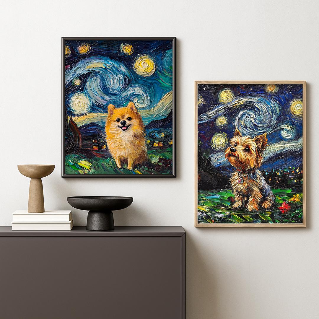 Custom Pet Portrait – Classic Oil Painting Style | Regal Dog Art Digital Download